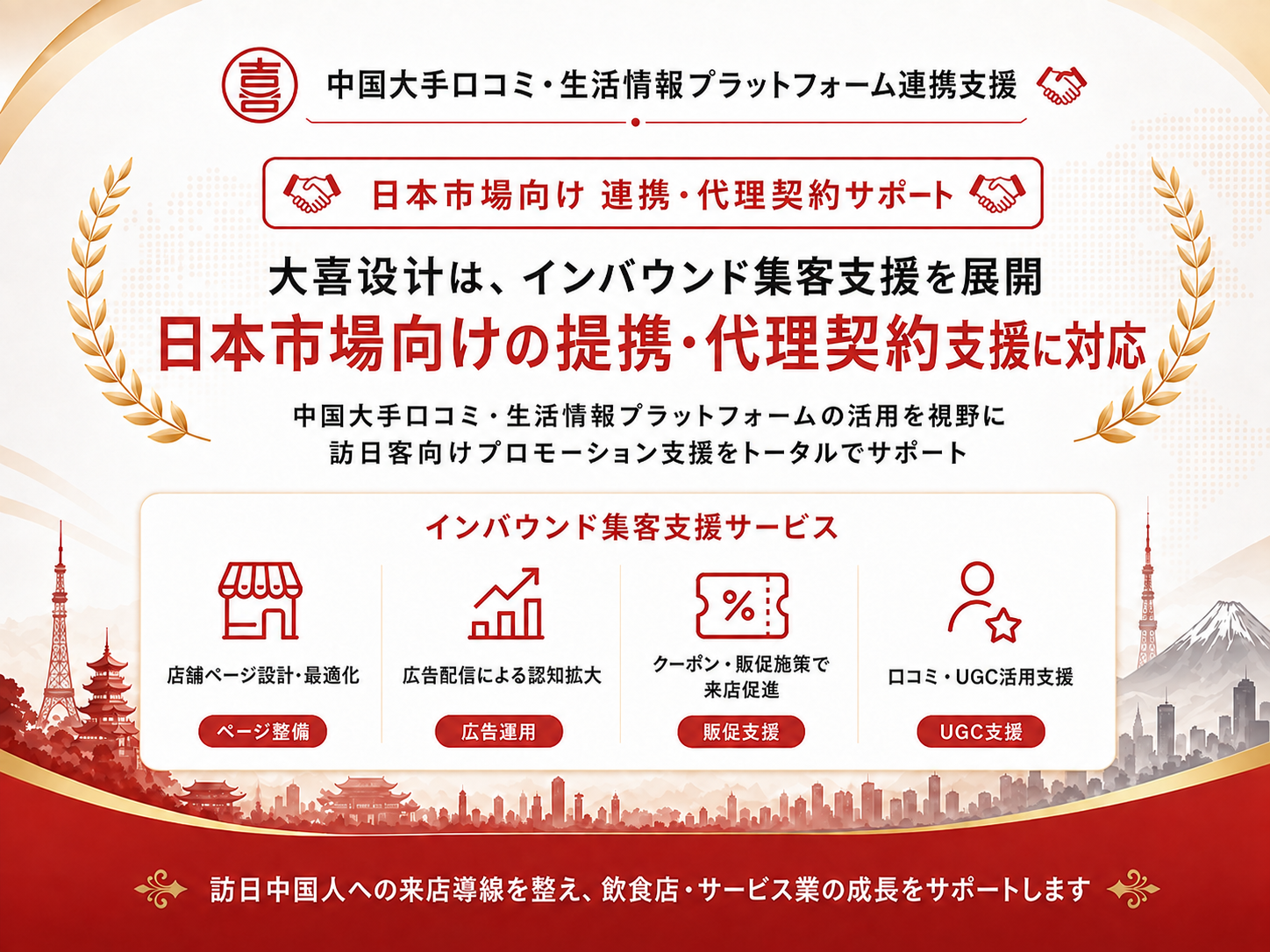 大喜设计 訪日客向け集客支援サービス案内